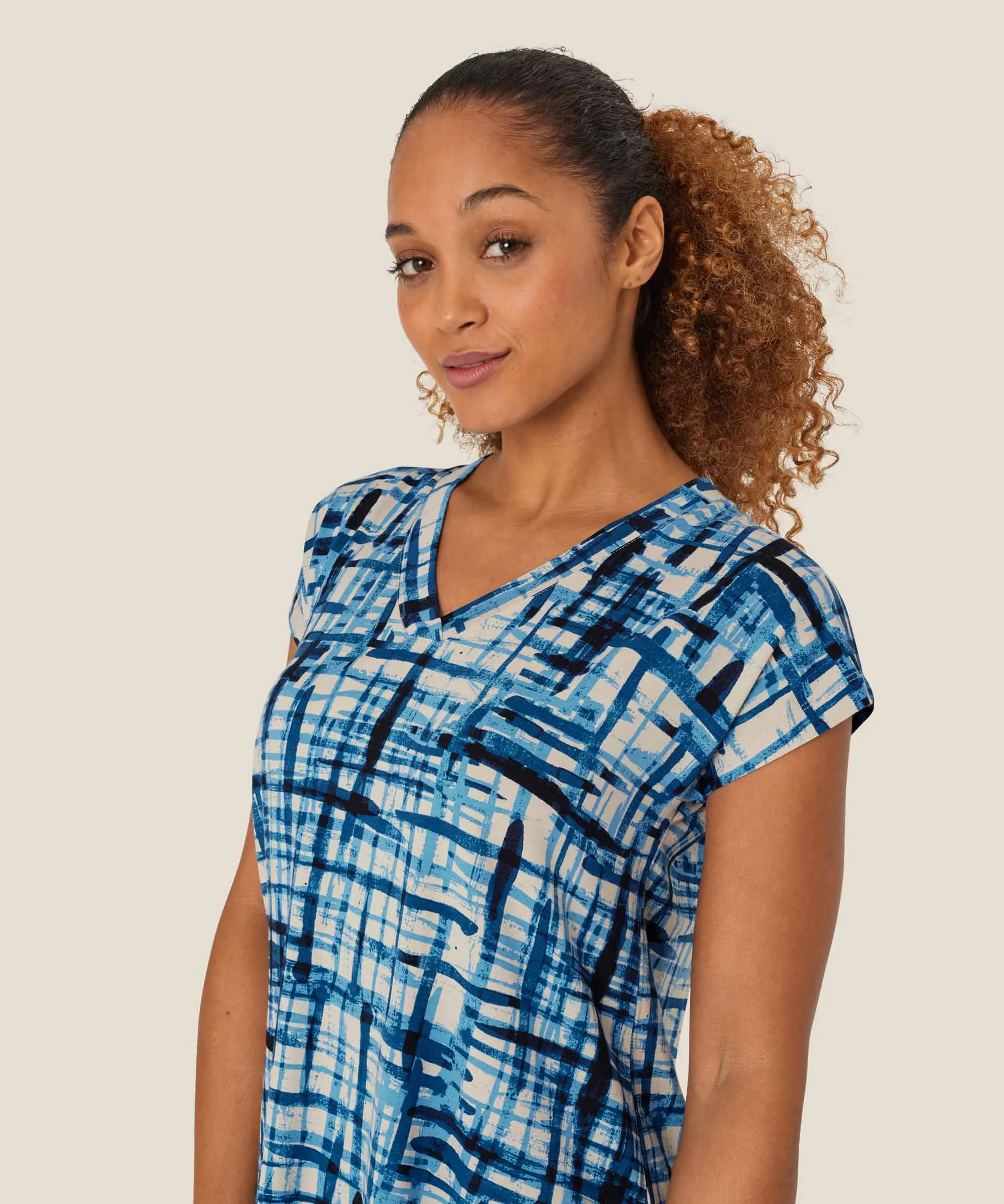 1009156 MaEfa Print Top - Marina