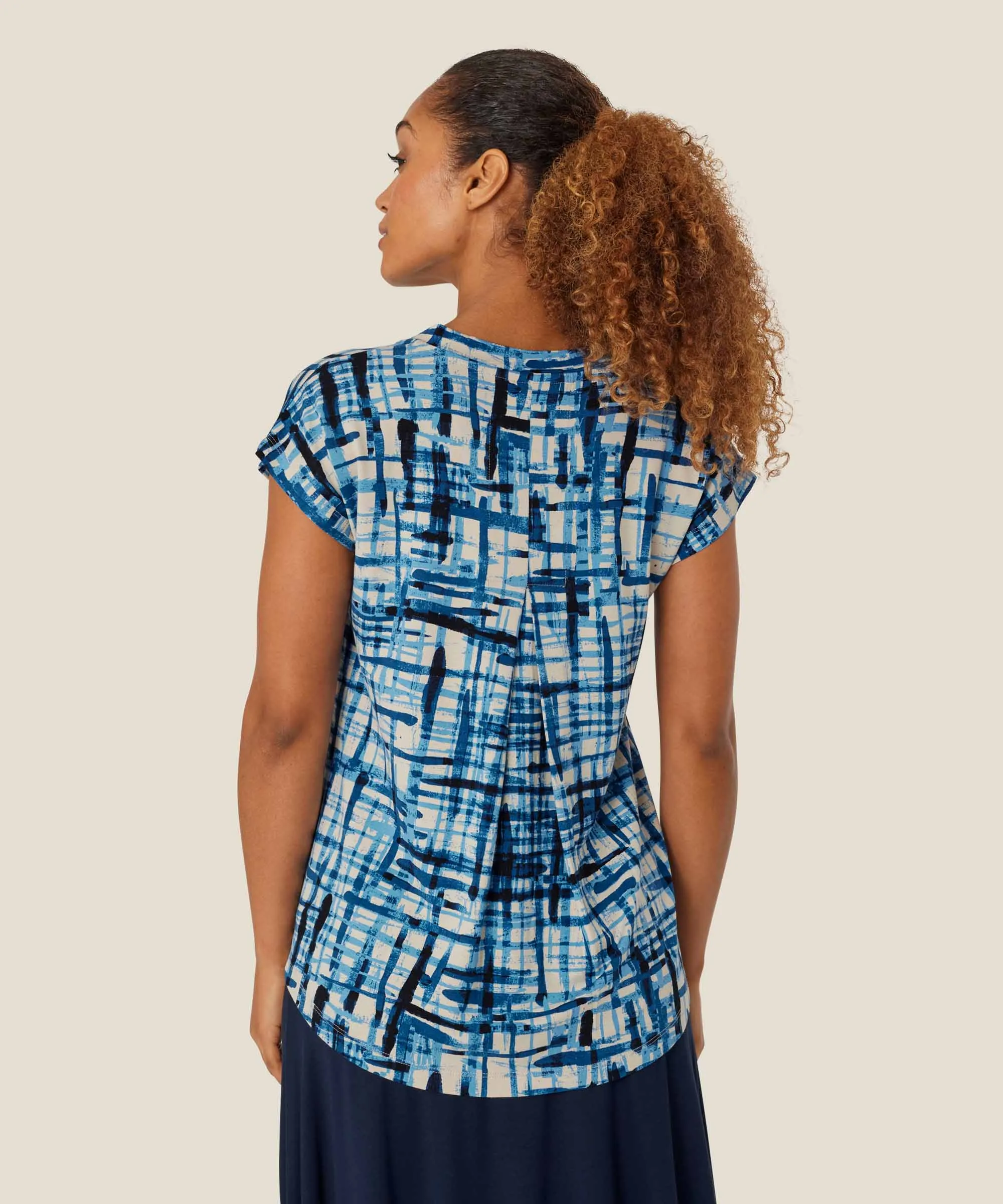 1009156 MaEfa Print Top - Marina