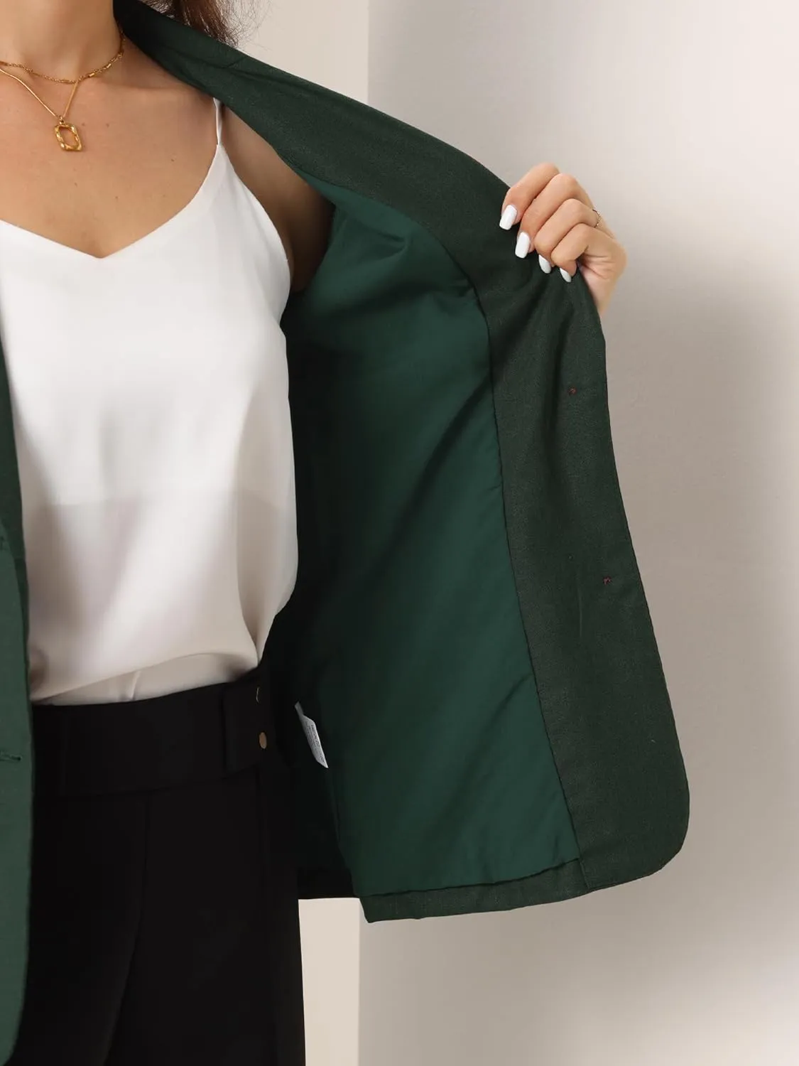 Allegra K Blazer for Women's Short Sleeve Button Front Cotton Linen Lapel Collar Work Office Casual Blazer Coat