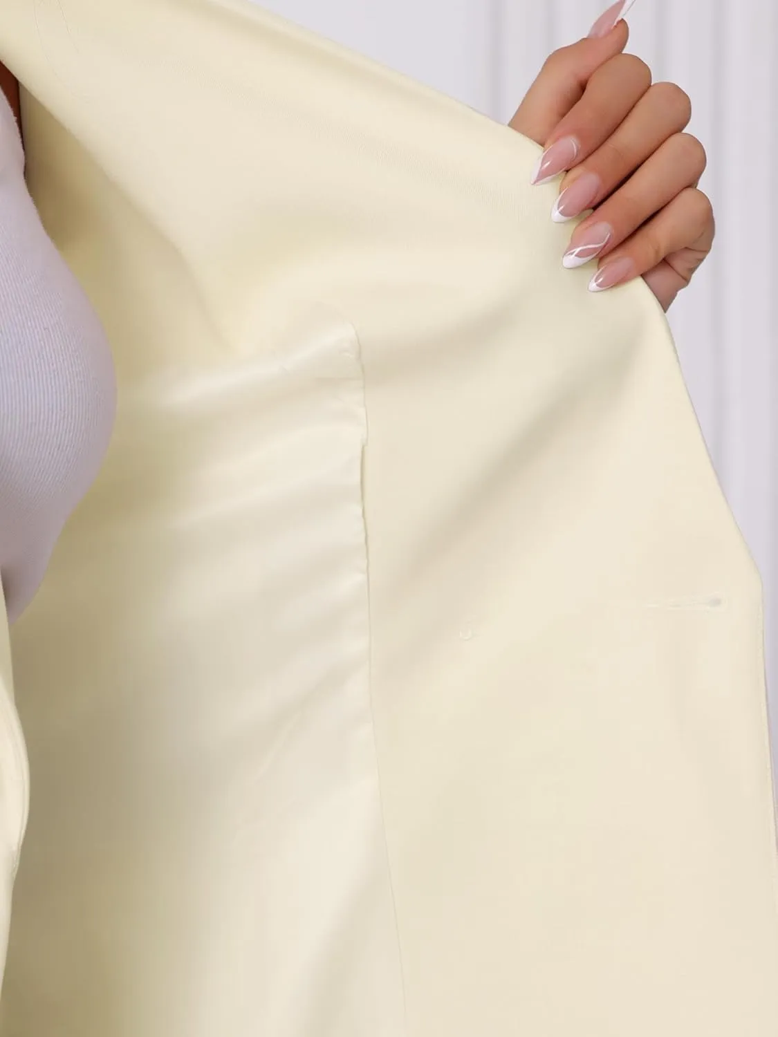 Allegra K Business Casual Blazer Vest for Women's Belted Dressy Sleeveless Blazer