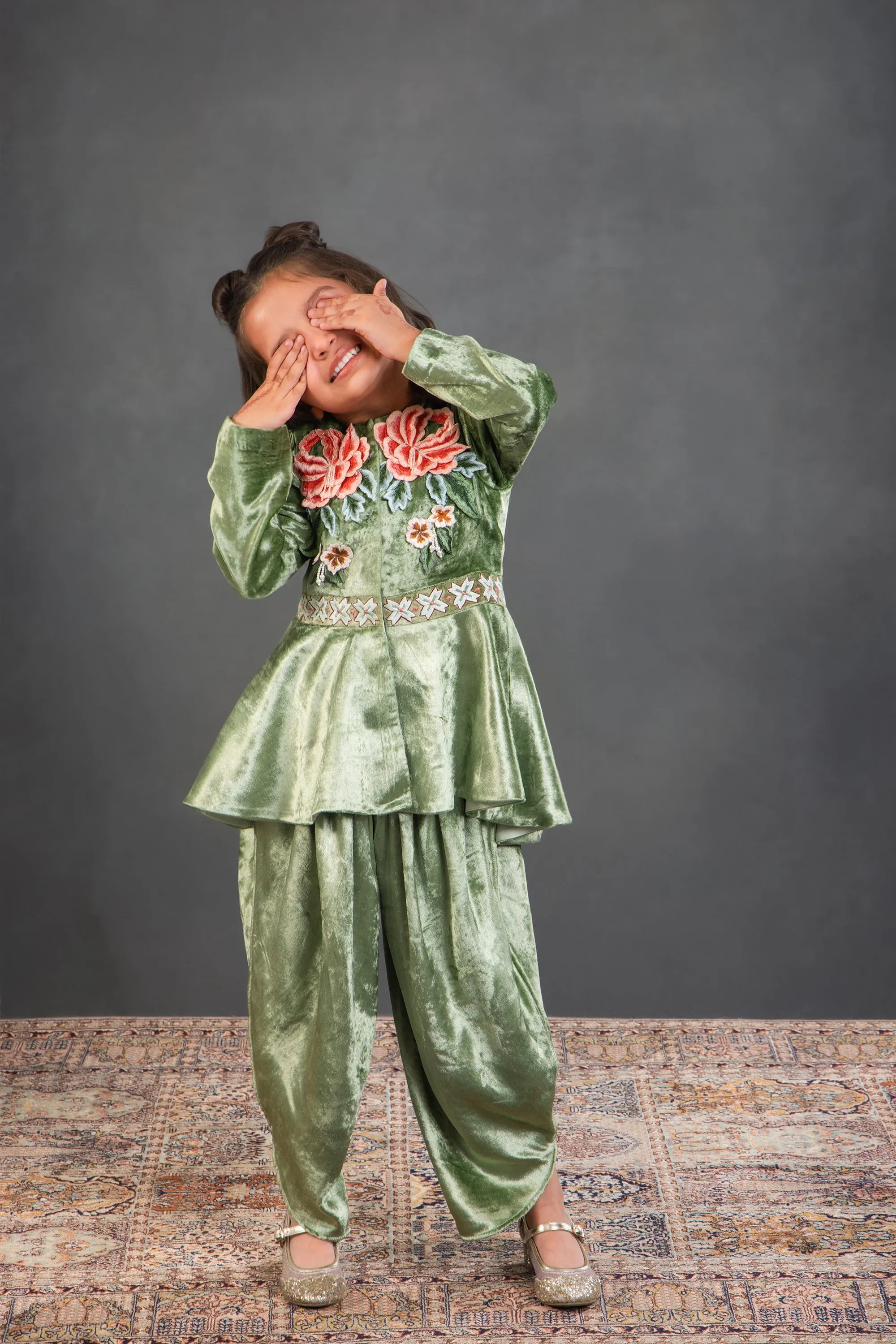 Amira Peplum Top & Dhoti Set