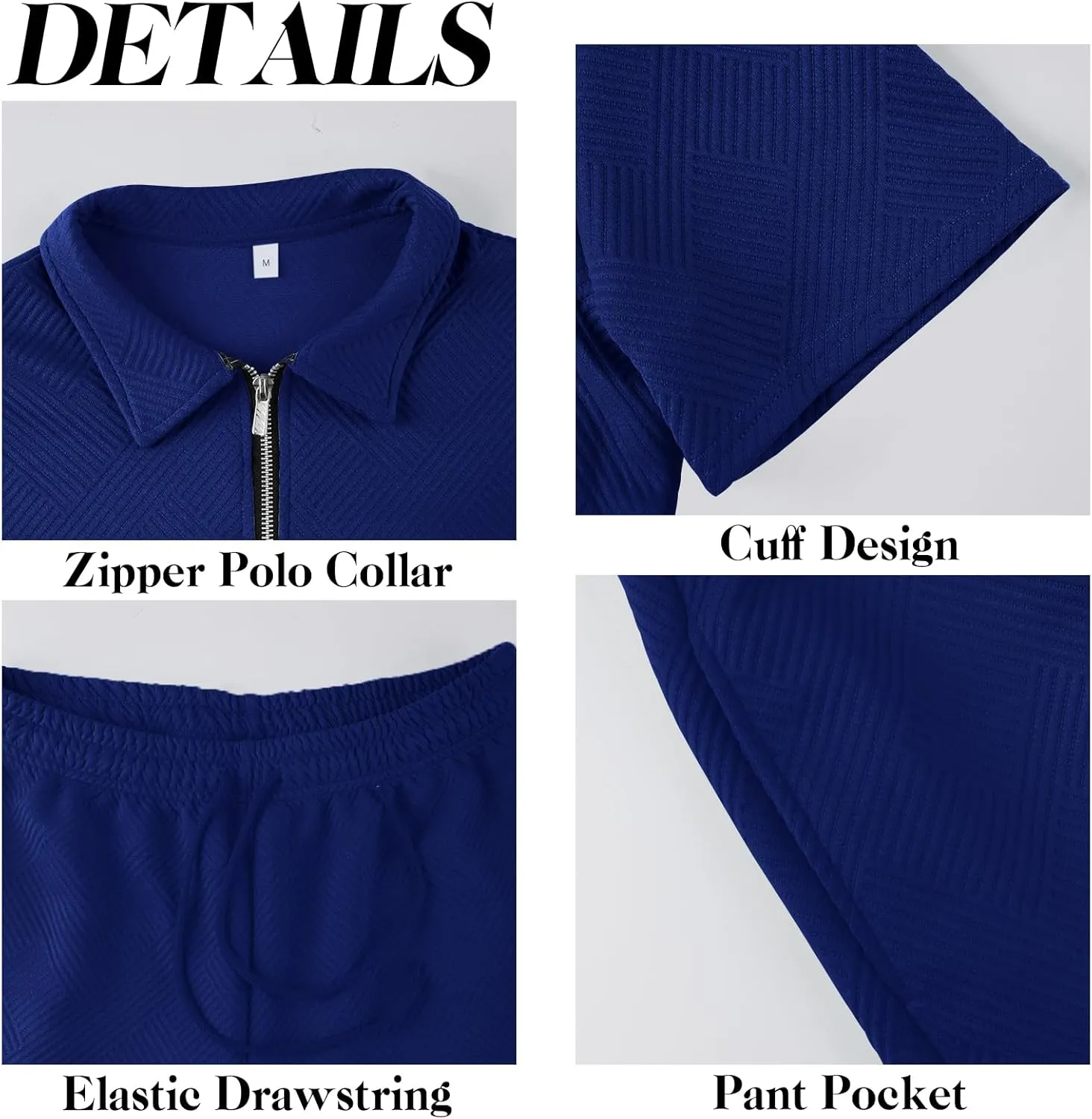 Aulemen Mens 2 Piece Zip Tracksuit Short Sleeve Print Polo Shirt and Shorts Sets Summer Outfits for Men