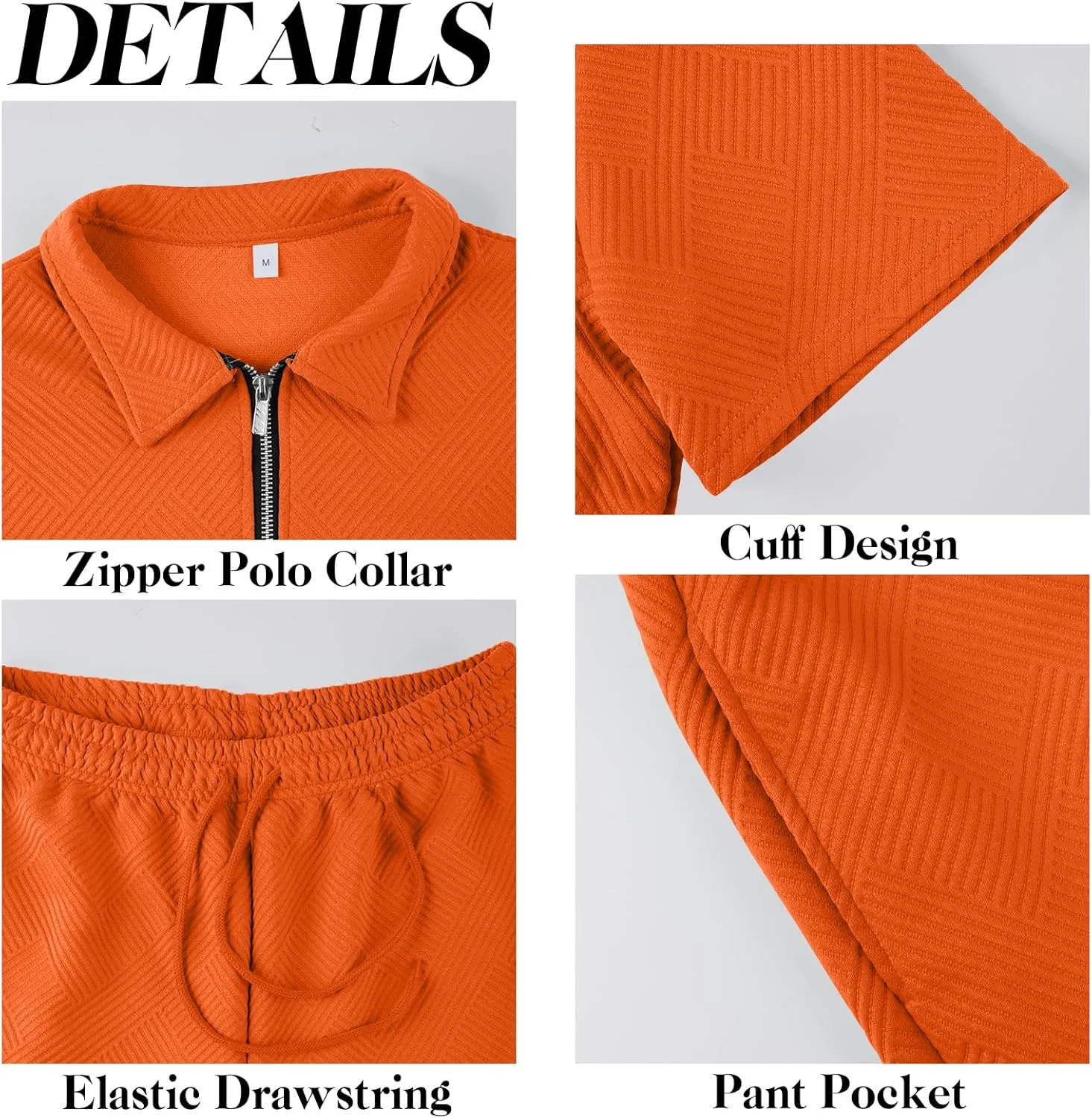 Aulemen Mens 2 Piece Zip Tracksuit Short Sleeve Print Polo Shirt and Shorts Sets Summer Outfits for Men