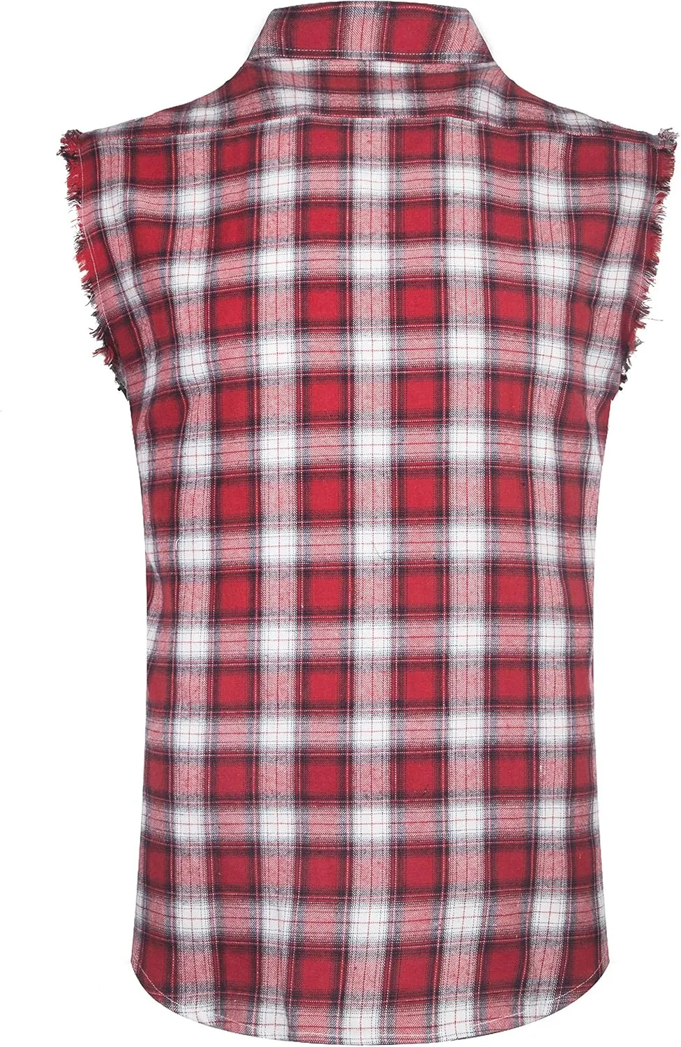 AVANZADA Men's Button Down Sleeveless Plaid Shirt Casual Flannel Plus Size Vest Western Shirts