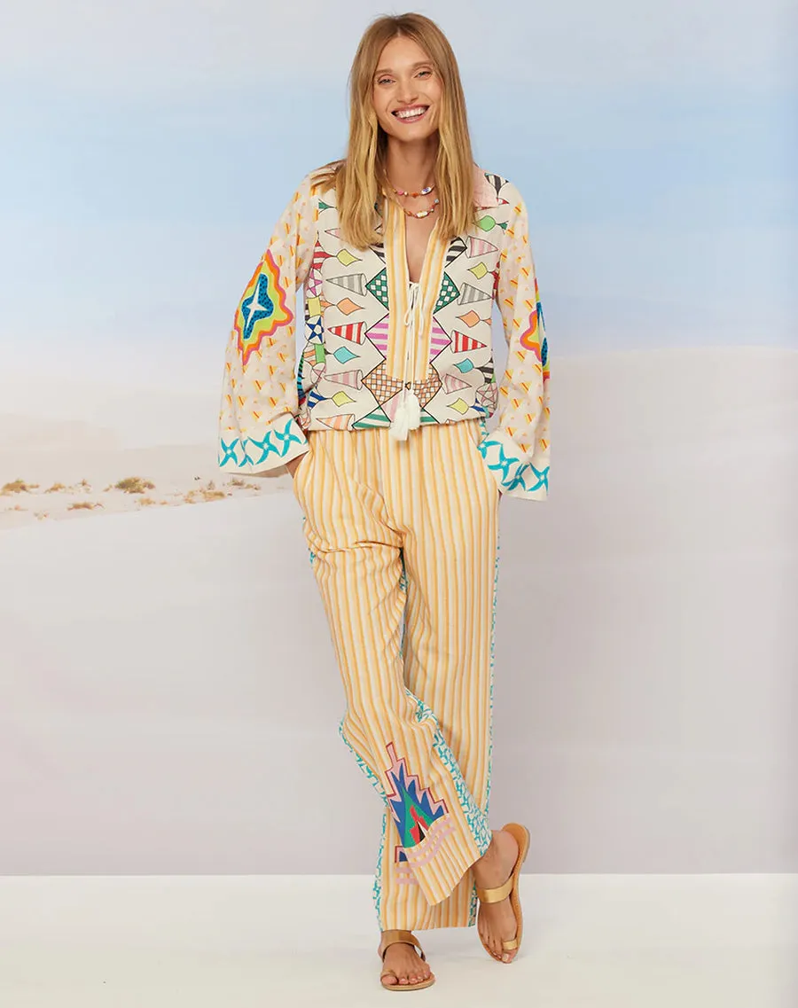 Avery Straight Leg Pow Wow Printed Trousers 123L15882