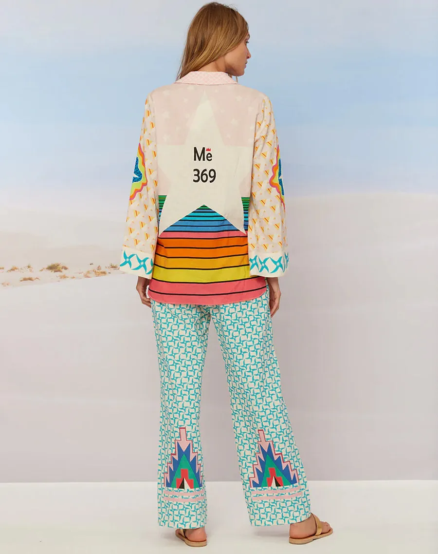 Avery Straight Leg Pow Wow Printed Trousers 123L15882