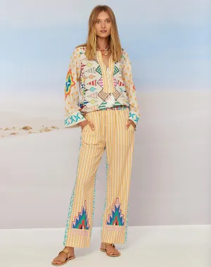 Avery Straight Leg Pow Wow Printed Trousers 123L15882