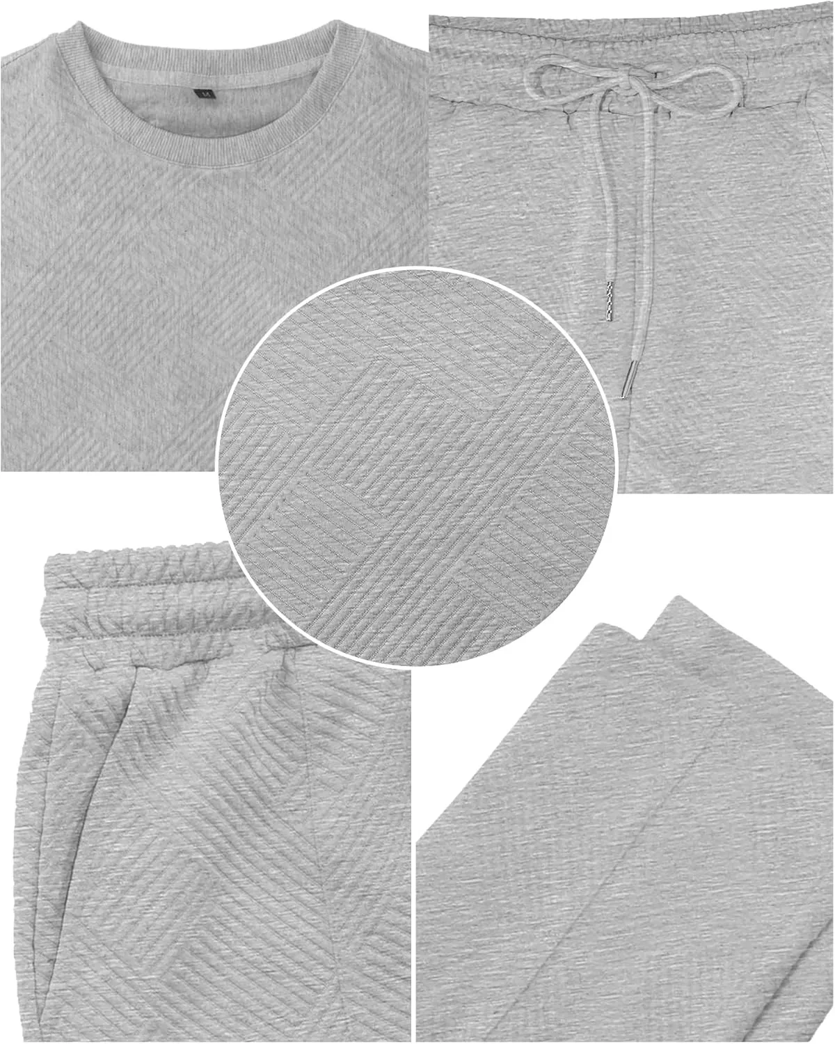 Babioboa Men's Tracksuit Knit Jacquard 2 Piece Long Sleeve Pullover Jogging Tracksuit Athletic running Casual Sportswear