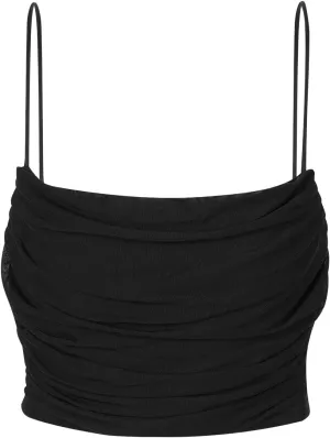 Bralette for Women Camisoles Racerback Double-Layered Crop Spaghetti Strap Ruched Mini Club Top