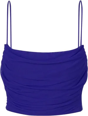 Bralette for Women Camisoles Racerback Double-Layered Crop Spaghetti Strap Ruched Mini Club Top