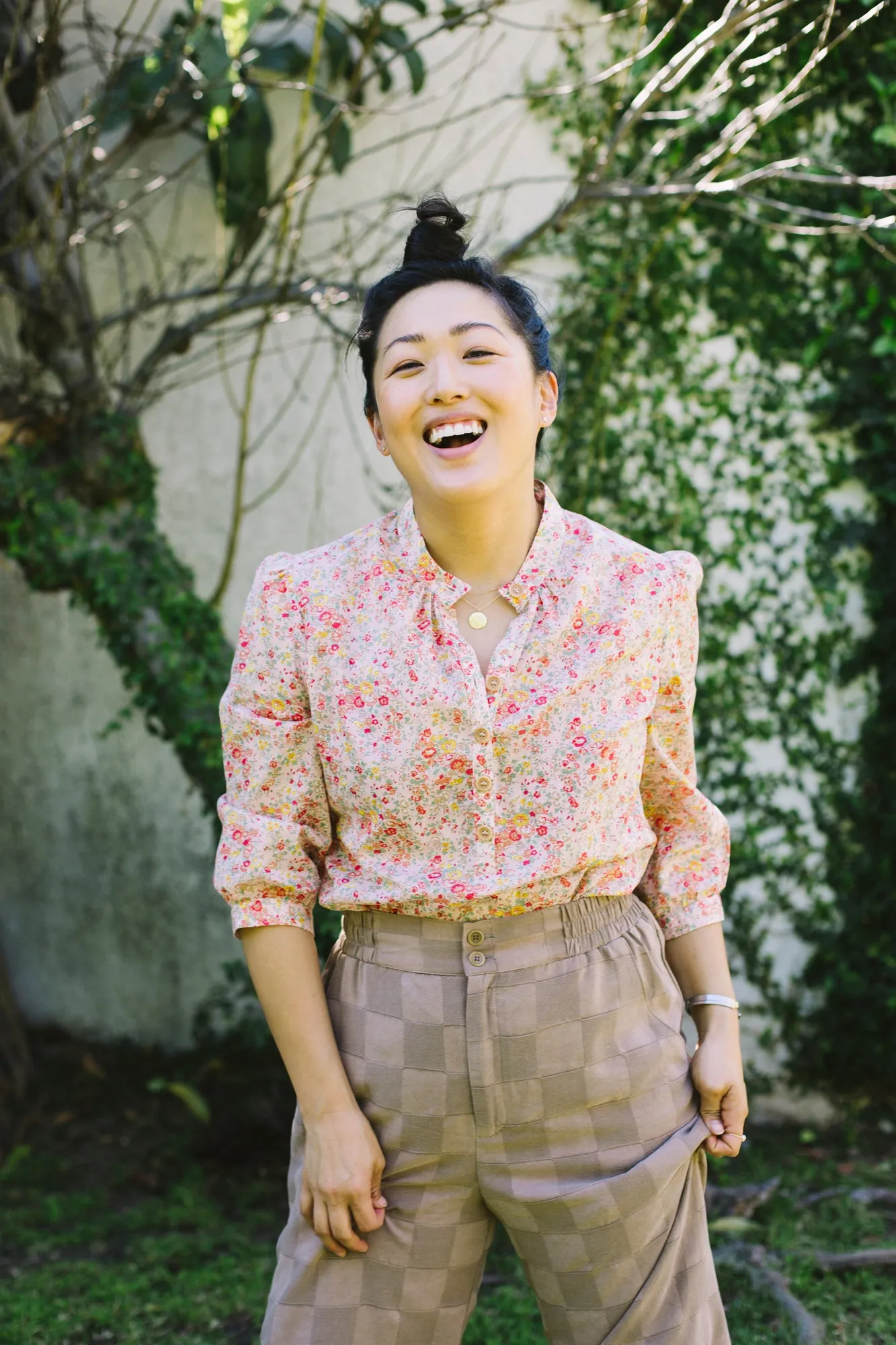 Carly Popover Blouse - Carnation