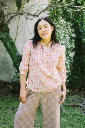 Carly Popover Blouse - Carnation