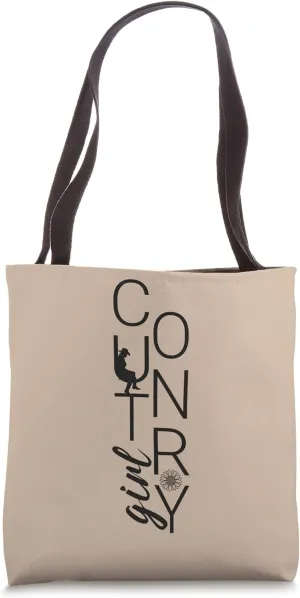Cute Country Western Girl Iconic Southern Farm Girls Tote Bag