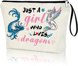 Dragon Gifts for Girls Fantasy Creatures Gifts for Dragon Lover Dragon Makeup Bag Christmas Birthday Gifts for Woman Her Daughter Friend Sister Animal Lovers