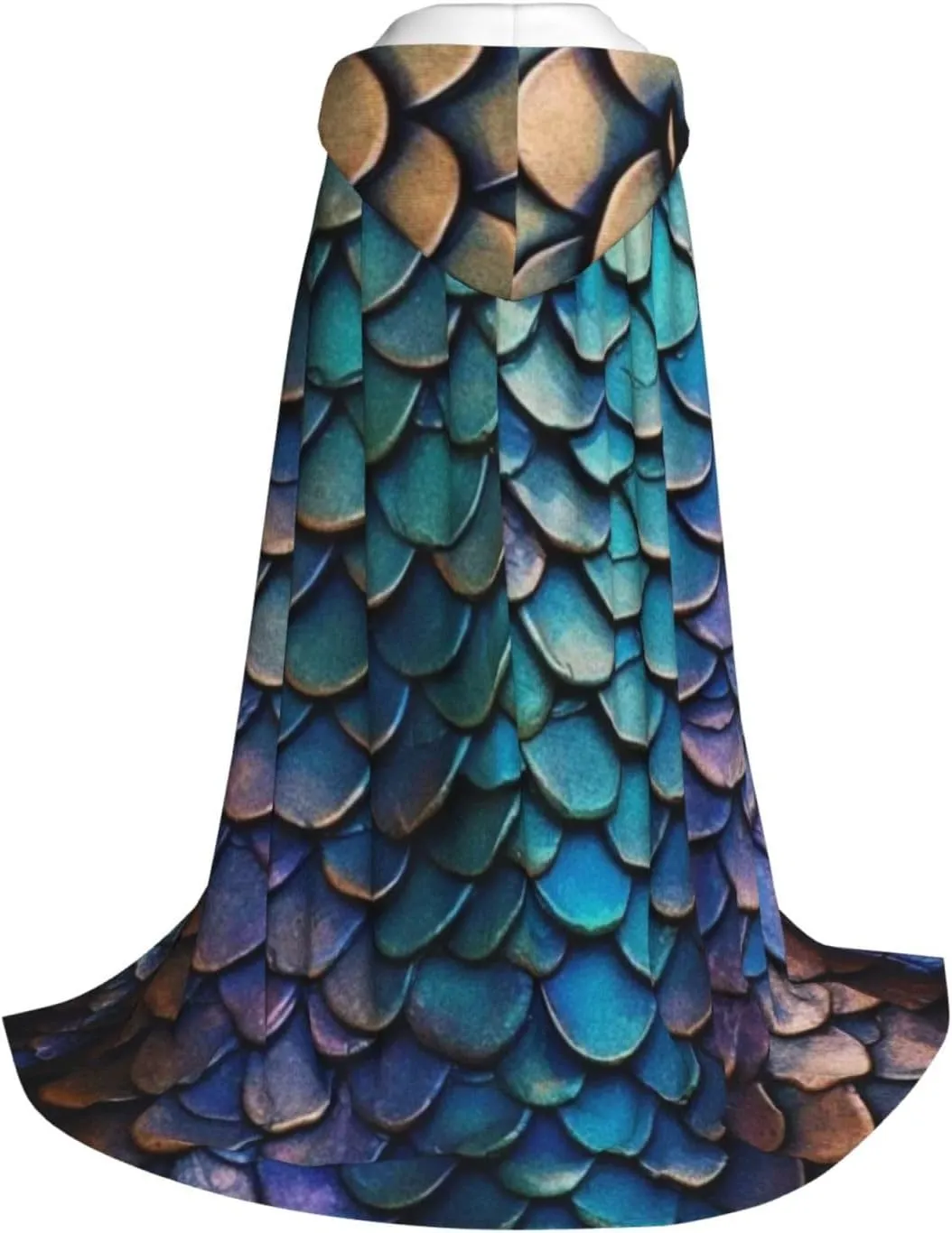 Dragon Scales Halloween Cape For Teenagers, Hooded Cloak Long Cape Costume Cloak For Party Or Cosplay