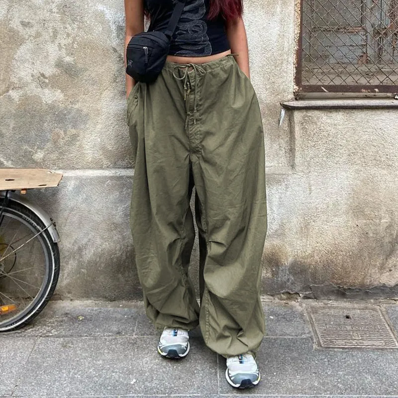 Drawstring Parachute Stylish Cargo Pants