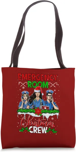 Emergency Room Christmas Crew Matching Doctor Nurse Job Tote Bag