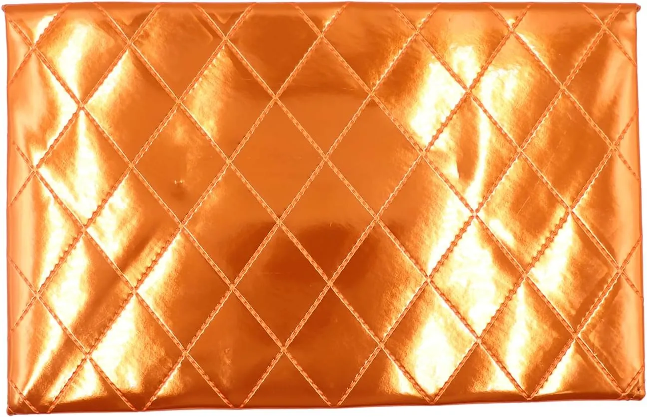 Envelope Clutch Purse for Women Oversize PU Leather Envelope Clutch Evening Handheld Purse Clutch Wallet,Black, Orange