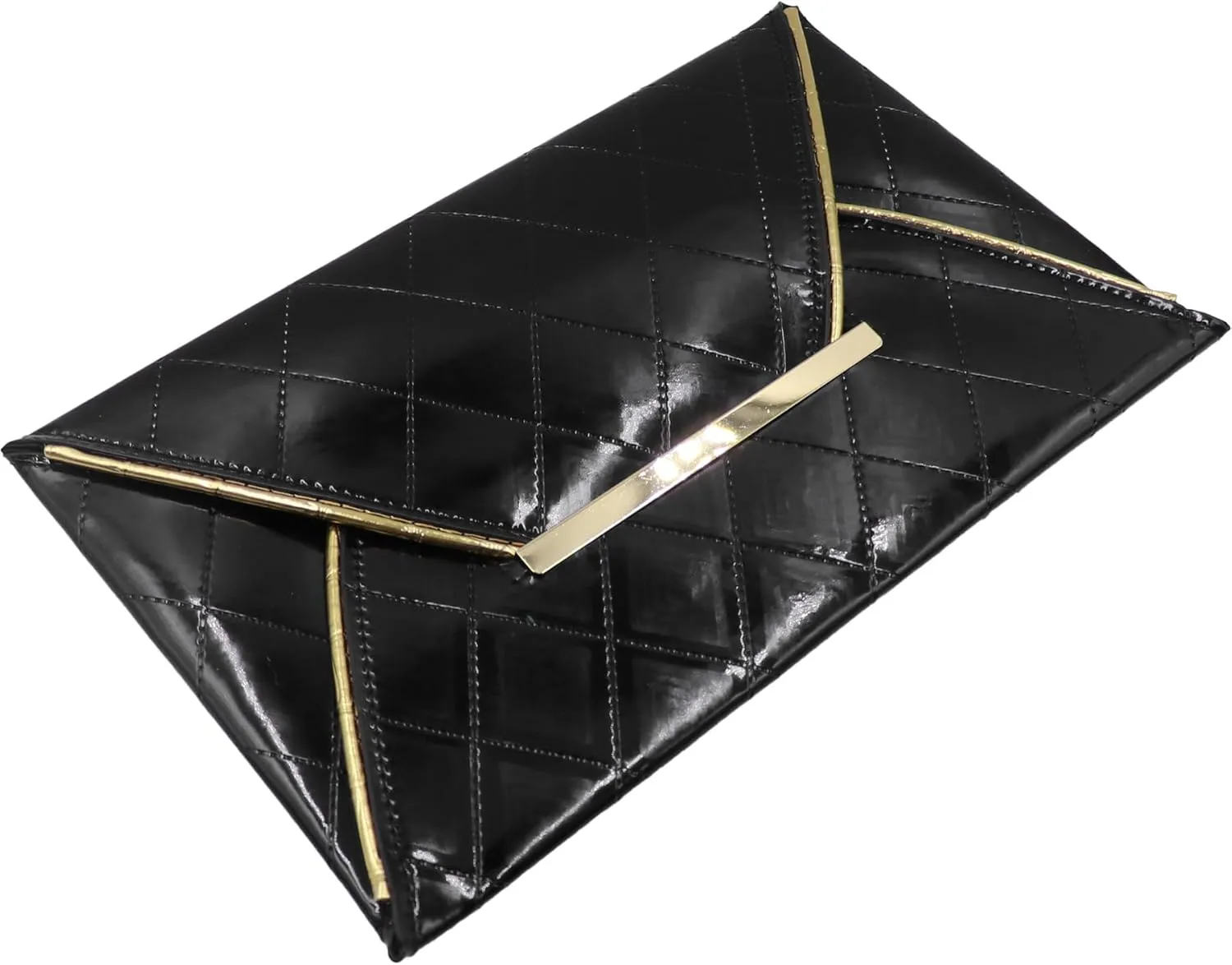 Envelope Clutch Purse for Women Oversize PU Leather Envelope Clutch Evening Handheld Purse Clutch Wallet,Black
