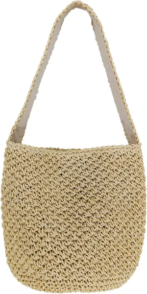 Fashionable Straw Retro French Woven Women's Bag Summer New Seaside Vacation Beach Shoulder Large Capacity Purse