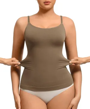 FeelinGirl Women's Tummy Control Camisole Seamless Shapewear Tank Top Slimming Cami Shaper with Compression