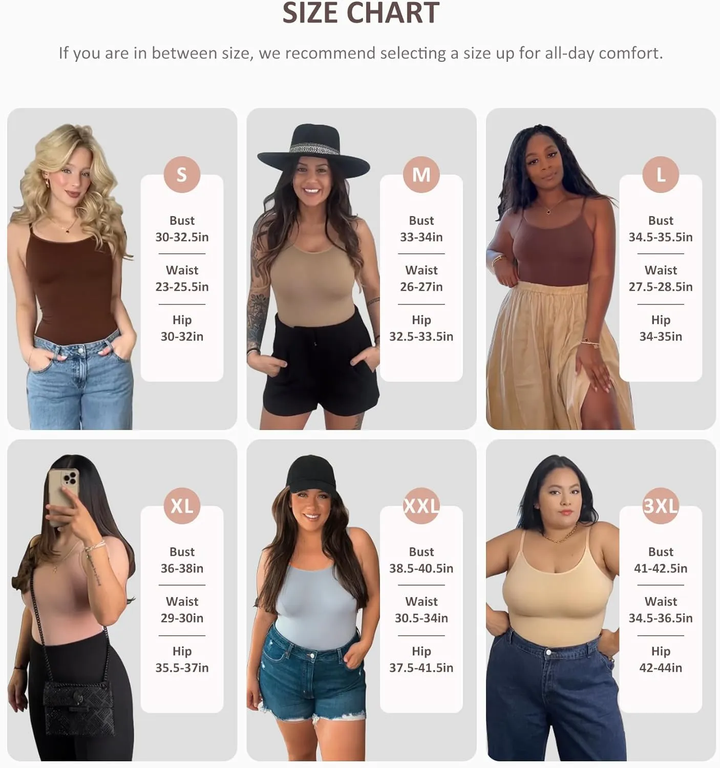 FeelinGirl Women's Tummy Control Camisole Seamless Shapewear Tank Top Slimming Cami Shaper with Compression