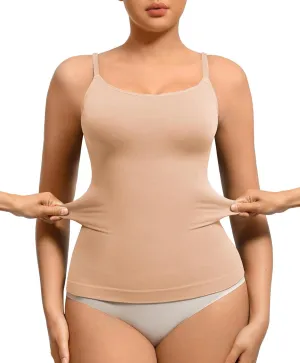 FeelinGirl Women's Tummy Control Camisole Seamless Shapewear Tank Top Slimming Cami Shaper with Compression