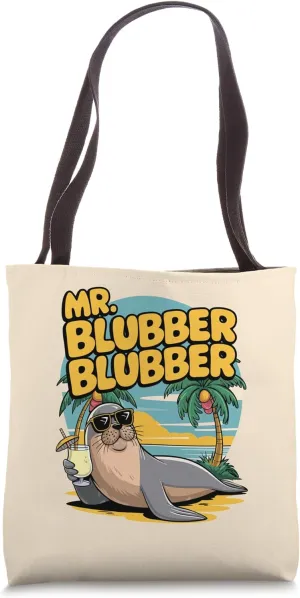 Funny Seal Mr Blubber Blubber Sea Animal Lover Tote Bag
