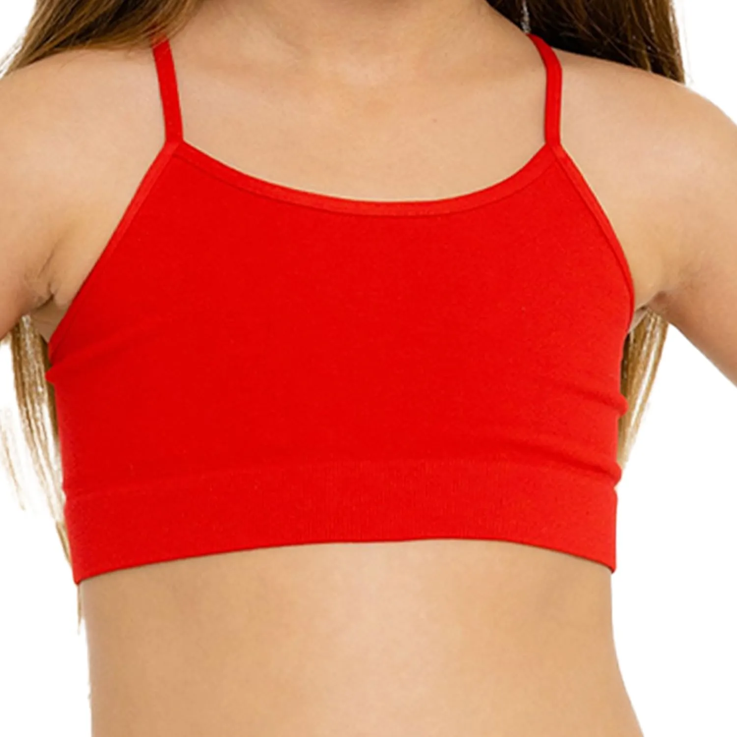 Girls Training Bra Camisole - Crop Cami Bras for Girls Spaghetti Straps Comfort (Designed to fit Girls 4-7)