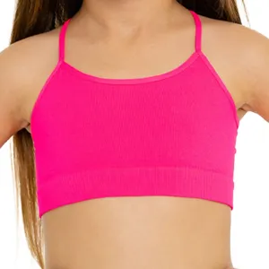 Girls Training Bra Camisole - Crop Cami Bras for Girls Spaghetti Straps Comfort (Designed to fit Girls 4-7)