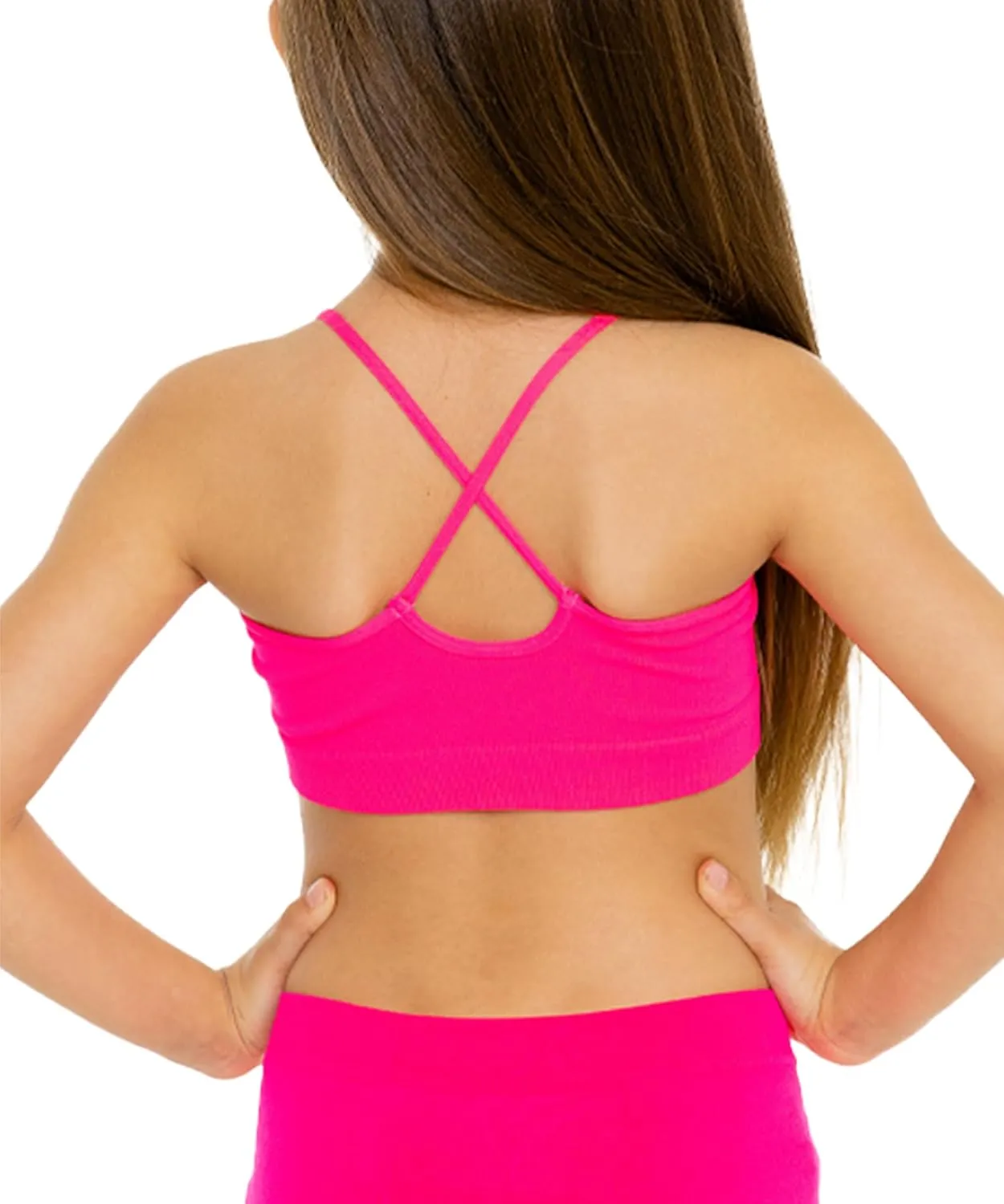 Girls Training Bra Camisole - Crop Cami Bras for Girls Spaghetti Straps Comfort (Designed to fit Girls 4-7)
