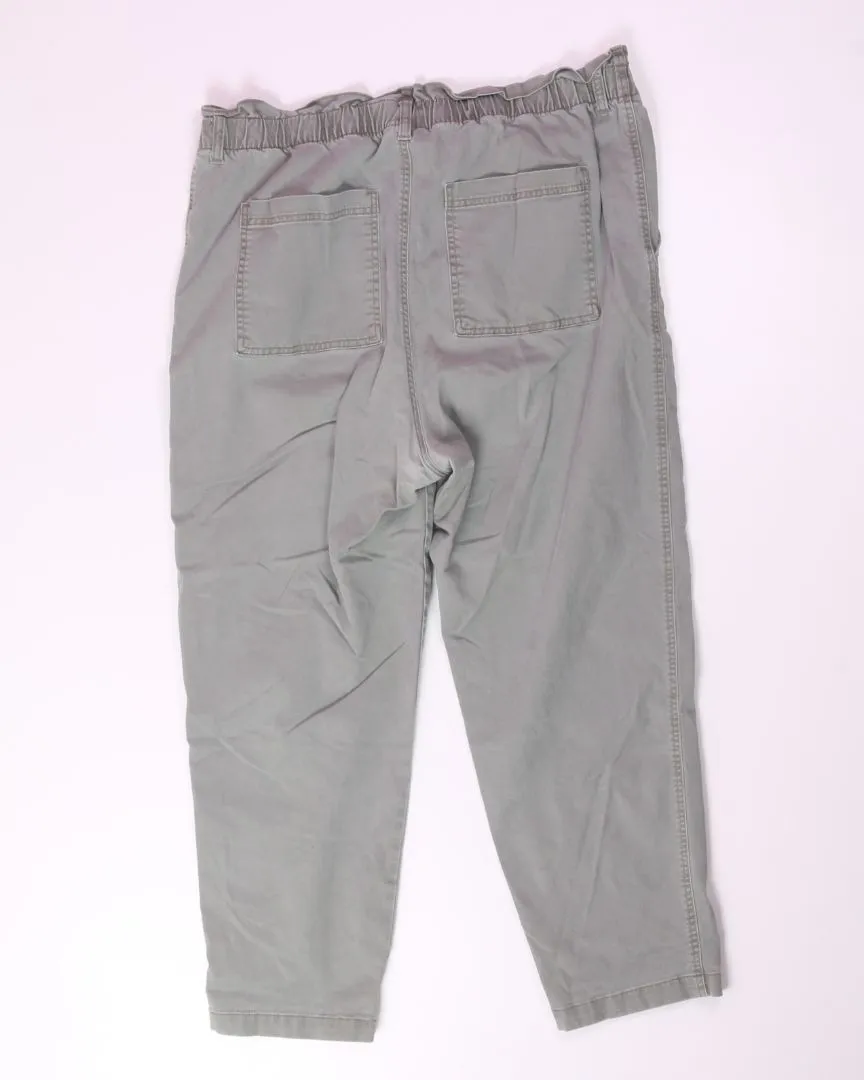 Green Universal Thread Paperbag Pants, 18