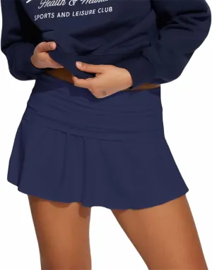 Hafailia Skorts for Women with Pockets Casual Fold Over Low Waist Pleated Tennis Athletic Mini Skirts with Shorts Underneath