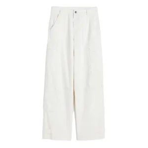 H&M straight-leg trousers, white