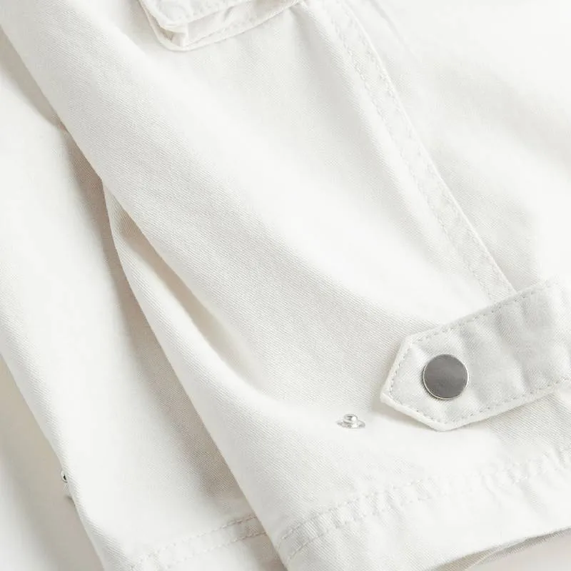 H&M straight-leg trousers, white