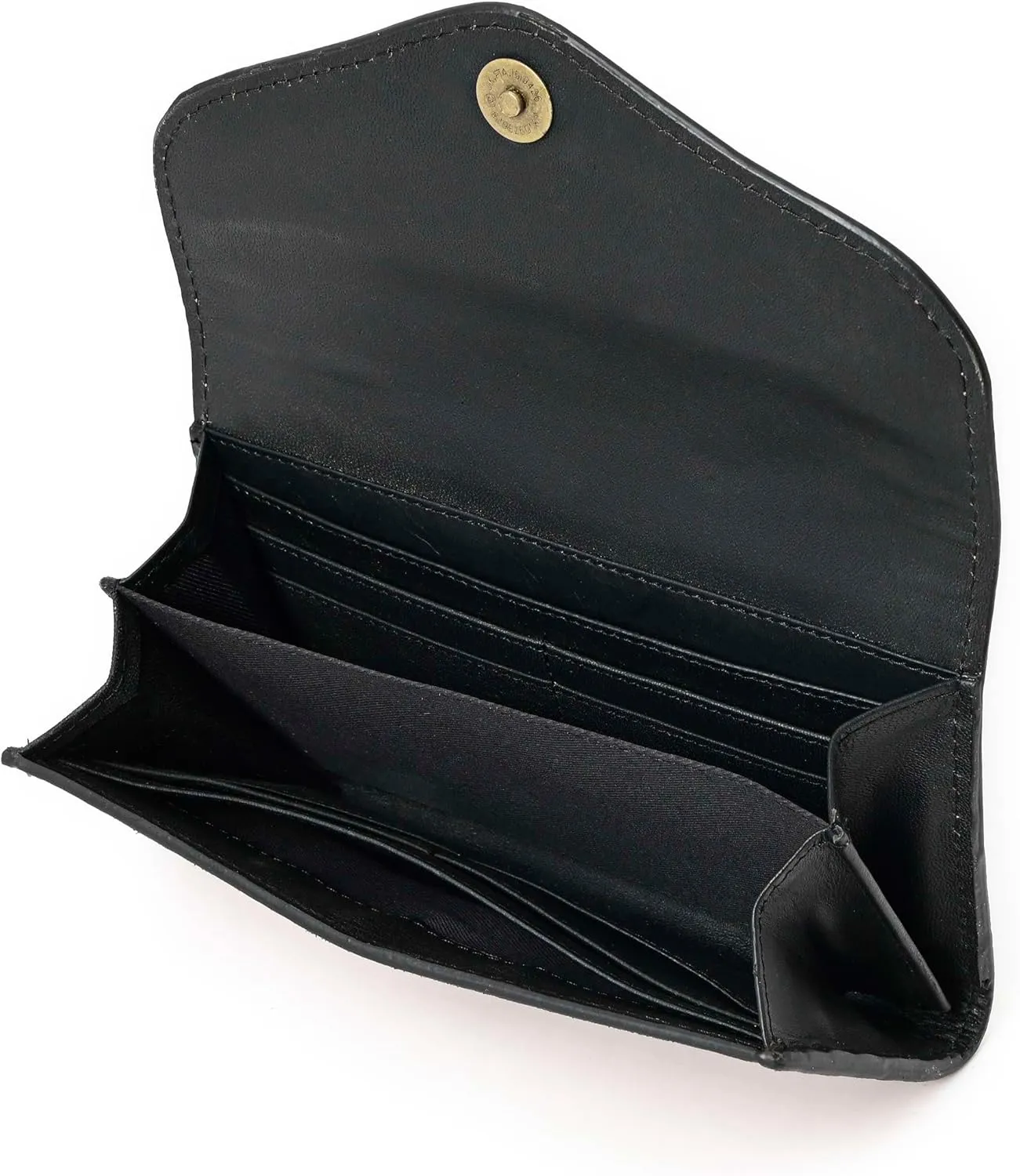 Hand-Tooled Leather Wallet for Women  RFID Blocking Vintage Cowhide Clutch | Long Western Style Purse with Large Capacity, Card Slots & Phone Holder