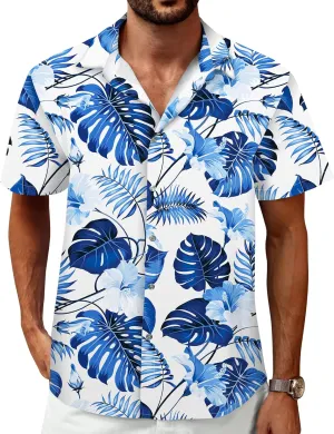 Hawaiian Shirt for Men Beach Shirts Summer Button Down Short Sleeve Tropical Tops Vacation Aloha Outfits Cruise Clothes
