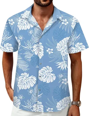 Hawaiian Shirt for Men Beach Shirts Summer Button Down Short Sleeve Tropical Tops Vacation Aloha Outfits Cruise Clothes