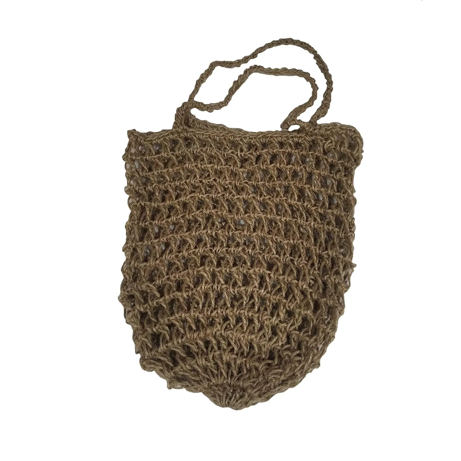 Hemp Knitt String Shopping Bags Reusable Washable - Straw Shoulder Bag Boho Straw Handle Tote (1 piece per pack)