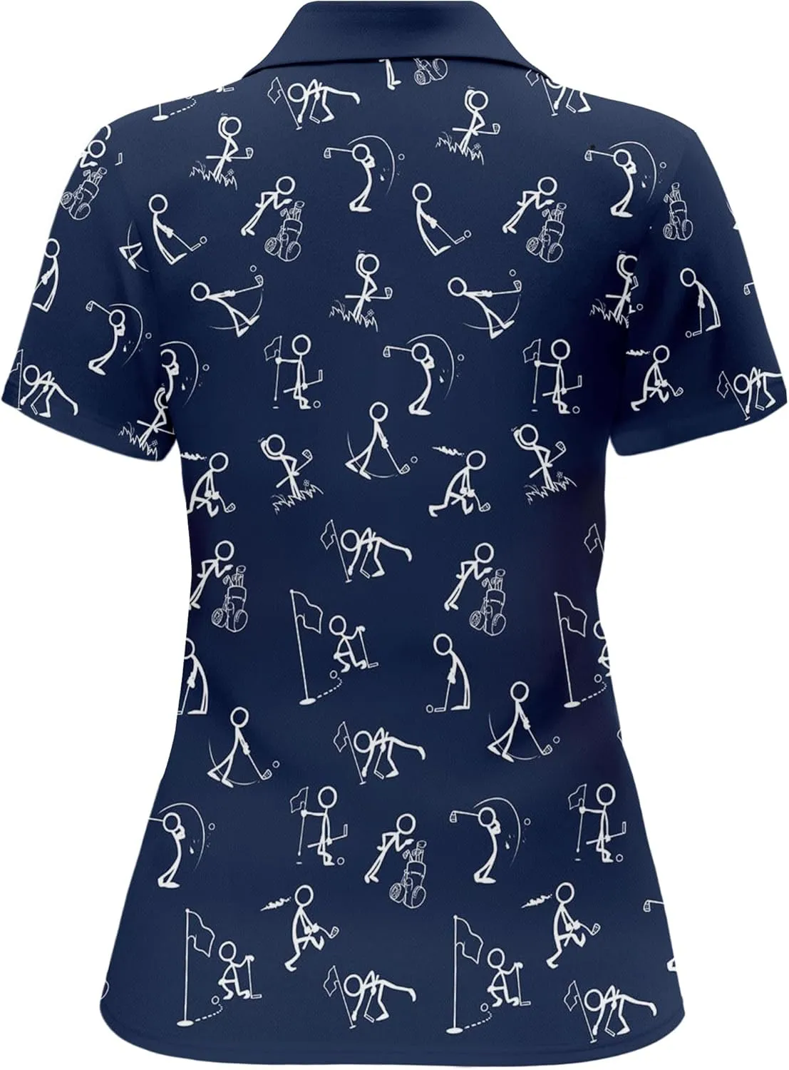 HIVICHI Womens Golf Shirt Hawaiian Funny Crazy Polo Shirts for Women