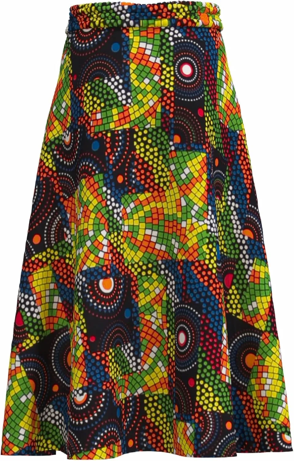 iooiooi African Skirt for Women Trendy High Waist Ankara Print Long Skirt for Ladies Party Clothing