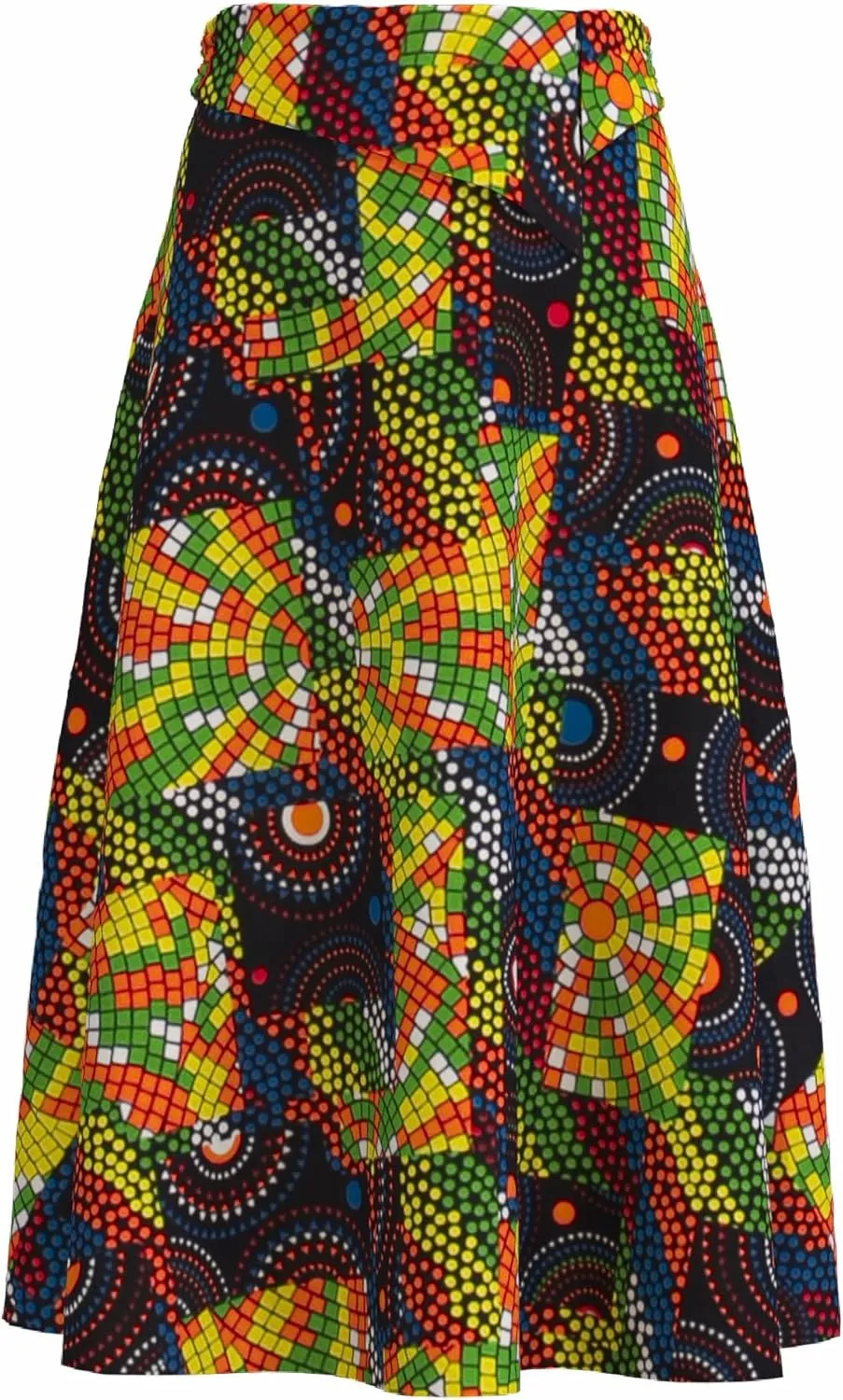 iooiooi African Skirt for Women Trendy High Waist Ankara Print Long Skirt for Ladies Party Clothing