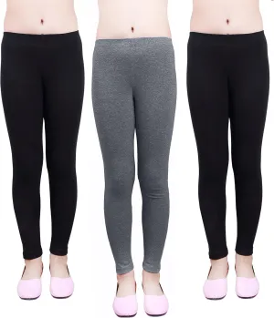 IRELIA Girls Leggings 3 Pack Cotton Solid Size 4-16 Spring/Fall