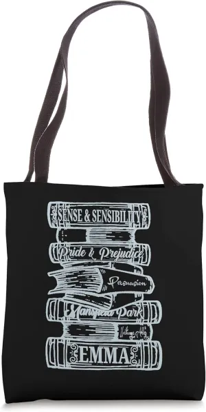 Jane Austen Quotes Pride & Prejudice Book Club Literary Tote Bag
