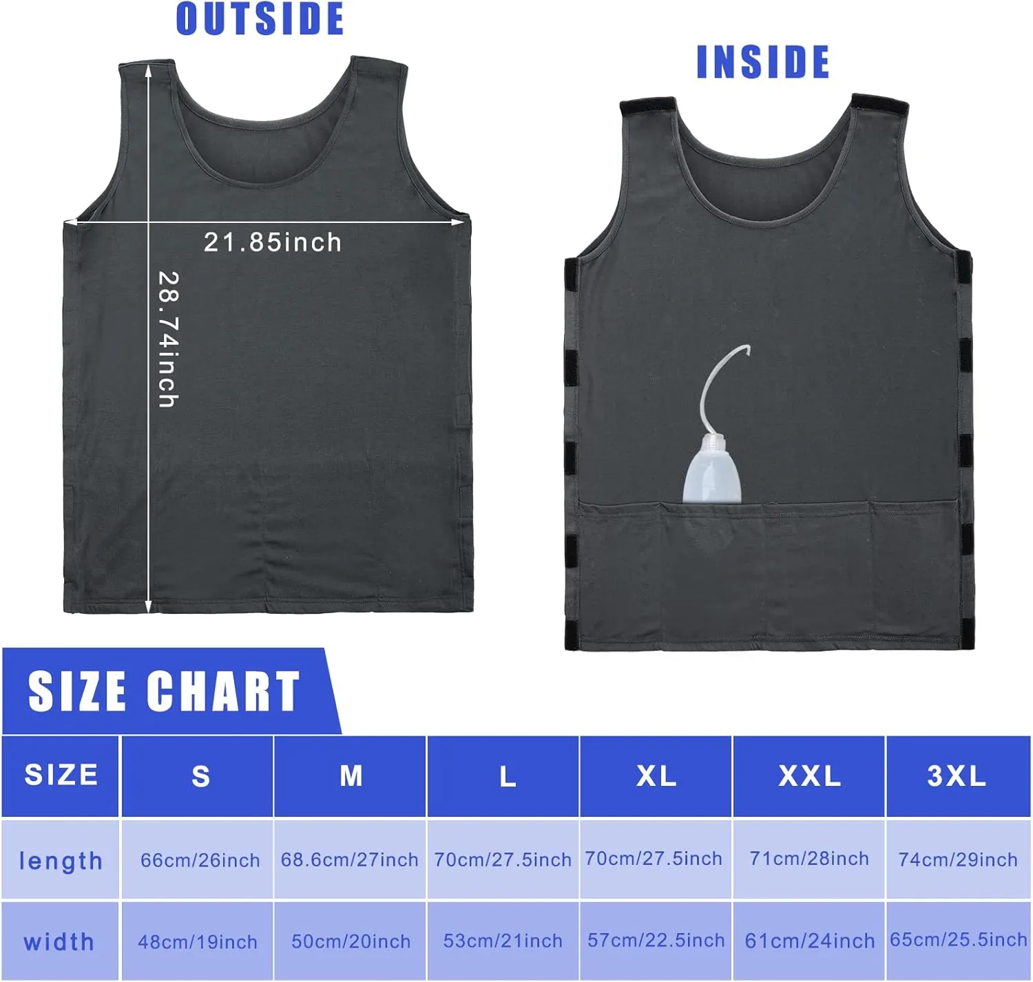 Jeyiour 2 Pack Mastectomy Recovery Clothing Mastectomy Shirt with Drain Pockets Surgical Camisole Cancer Supplies
