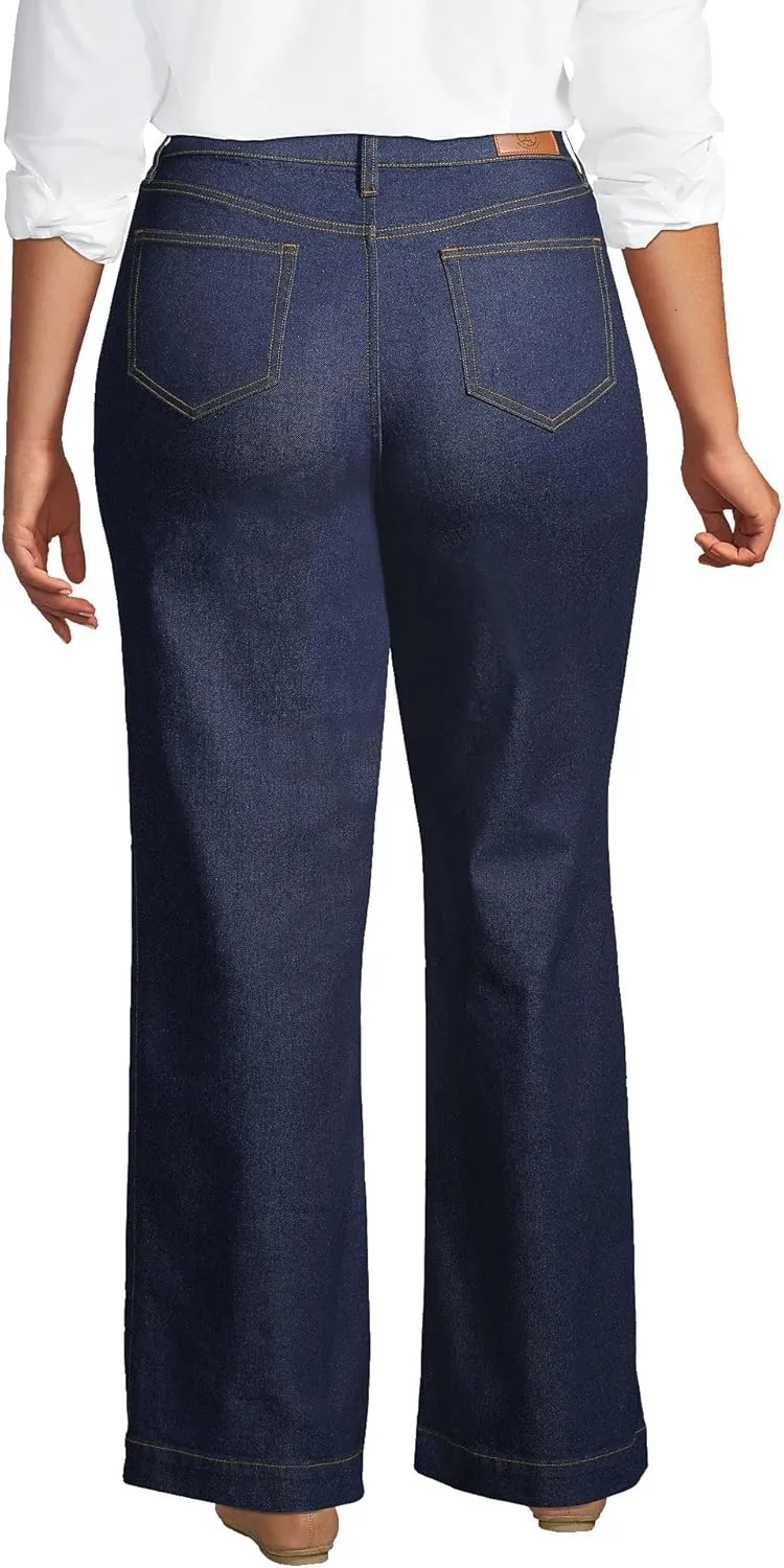 Lands' End Women's Recover High Rise Wide Leg Jeans