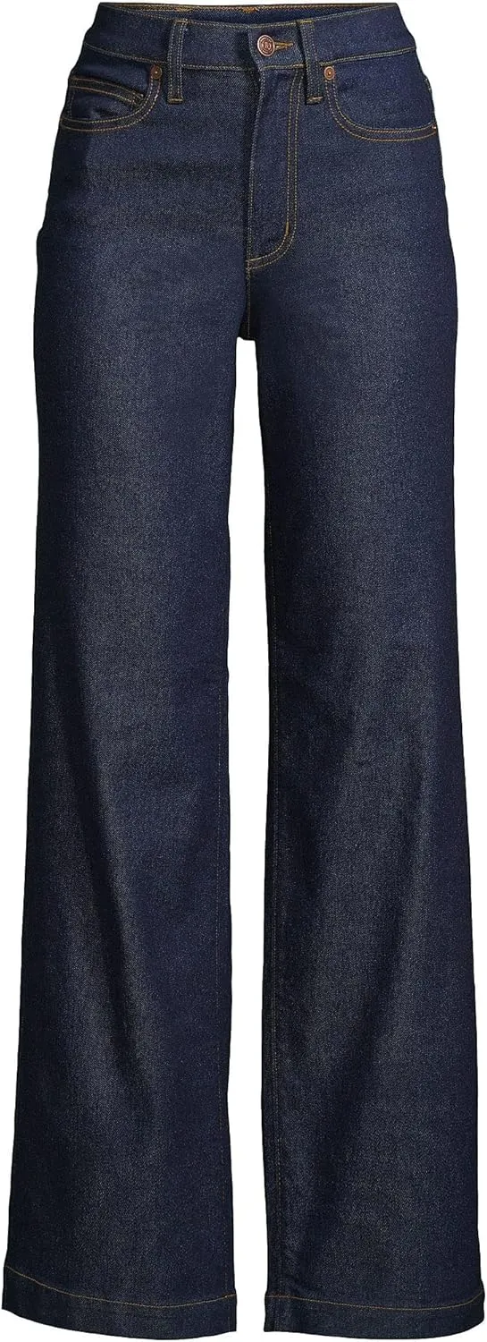 Lands' End Women's Recover High Rise Wide Leg Jeans