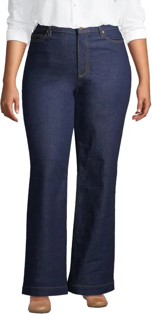 Lands' End Women's Recover High Rise Wide Leg Jeans