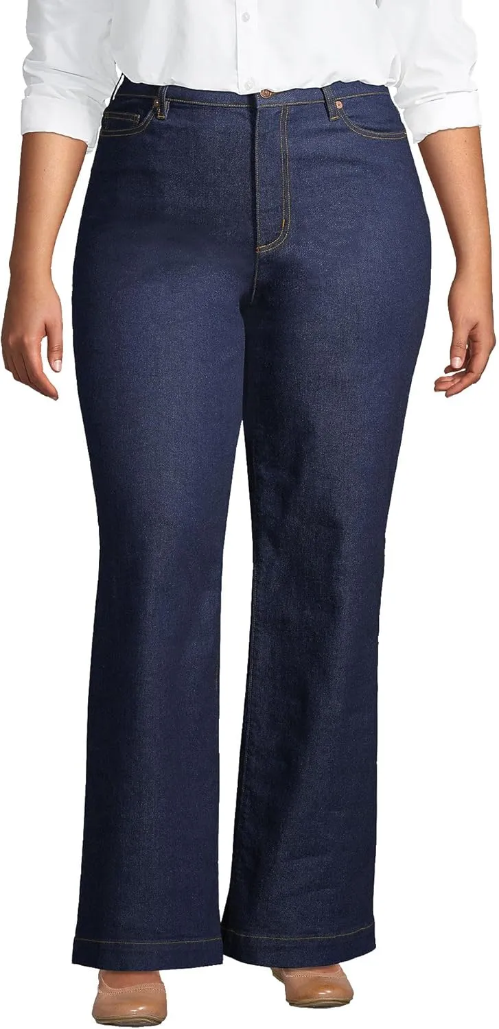 Lands' End Women's Recover High Rise Wide Leg Jeans