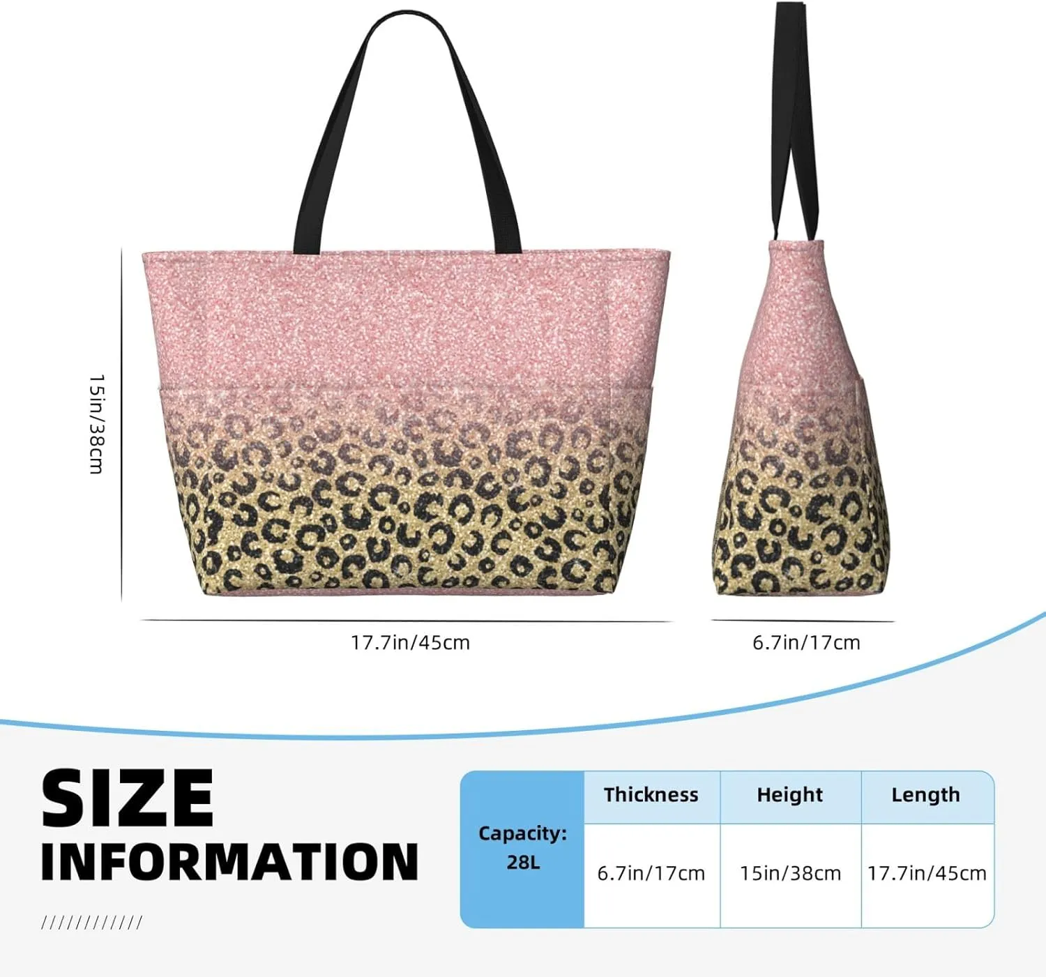 Large Beach Bag For Women Waterproof Foldable Travel Shoulder Tote Bag With Pocket For Weekender Pool Vacation